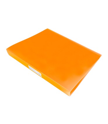 Carpeta liderpapel 4 anillas 25 mm mixtas polipropileno din a4 naranja fluor opaco