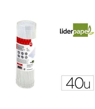 Barra termofusible liderpapel de 7 mm de diametro x 200 mm de alto bote de 40 unidades