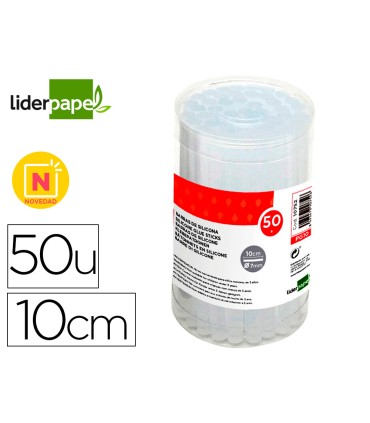 Barra termofusible liderpapel de 7 mm de diametro x 100 mm de alto caja de 50 unidades