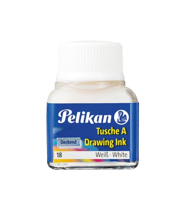 Tinta china pelikan blanco bote de 10 ml