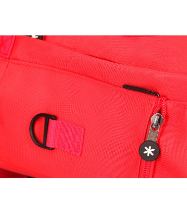 Cartera antartik mochila 2 asas y bolsillos exteriores rojo 300x115x390 mm