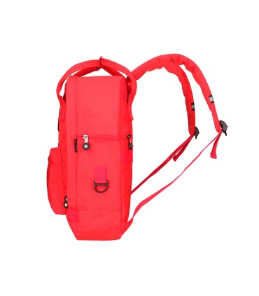 Cartera antartik mochila 2 asas y bolsillos exteriores rojo 300x115x390 mm