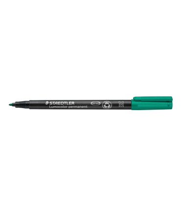 Rotulador staedtler lumocolor retroproyeccion punta de fibrapermanente 317 5 verde punta media redonda 08 1 mm