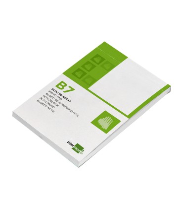 Bloc notas liderpapel liso b7 80 hojas 60g m2 perforado