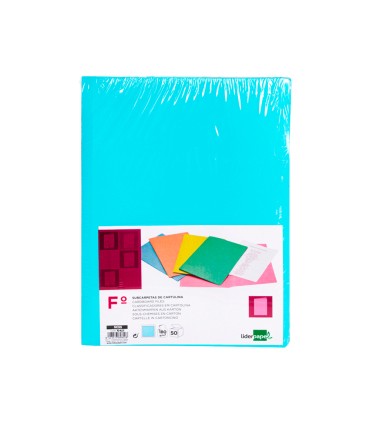 Subcarpeta liderpapel folio azul pastel 180g m2