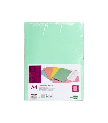 Subcarpeta liderpapel a4 verde pastel 180g m2