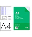 Recambio liderpapel a4 100 hojas 60g/m2 cuadro 4 mm con margen 4 taladros