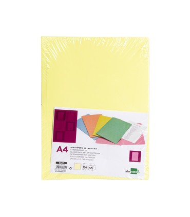 Subcarpeta liderpapel a4 amarillo pastel 180g m2