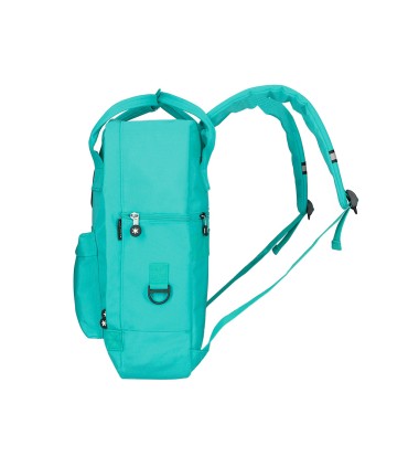 Cartera antartik mochila 2 asas y bolsillos exteriores menta 300x115x390 mm