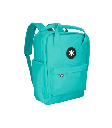 Cartera antartik mochila 2 asas y bolsillos exteriores menta 300x115x390 mm