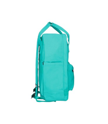 Cartera antartik mochila 2 asas y bolsillos exteriores menta 300x115x390 mm