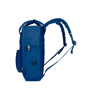 Cartera antartik mochila 2 asas y bolsillos exteriores azul 300x115x390 mm