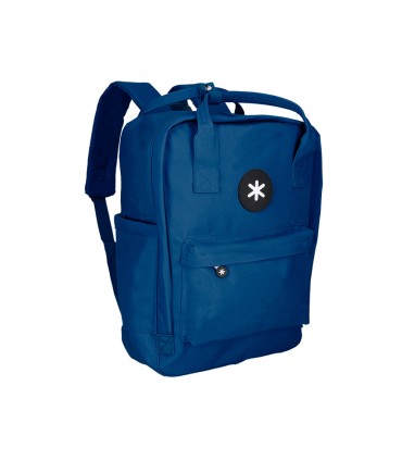 Cartera antartik mochila 2 asas y bolsillos exteriores azul 300x115x390 mm