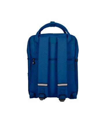 Cartera antartik mochila 2 asas y bolsillos exteriores azul 300x115x390 mm