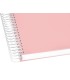 Cuaderno espiral liderpapel a4 micro crafty tapa forrada 120h 90 gr cuadro 5 mm 5 bandas 4 colores color rosa