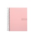 Cuaderno espiral liderpapel a4 micro crafty tapa forrada 120h 90 gr cuadro 5 mm 5 bandas 4 colores color rosa