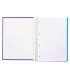 Cuaderno espiral liderpapel a4 micro crafty tapa forrada 120h 90gr cuadro 5mm 5 bandas 4 taladros color violeta