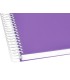 Cuaderno espiral liderpapel a4 micro crafty tapa forrada 120h 90gr cuadro 5mm 5 bandas 4 taladros color violeta