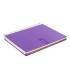 Cuaderno espiral liderpapel a4 micro crafty tapa forrada 120h 90gr cuadro 5mm 5 bandas 4 taladros color violeta