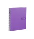 Cuaderno espiral liderpapel a4 micro crafty tapa forrada 120h 90gr cuadro 5mm 5 bandas 4 taladros color violeta