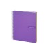 Cuaderno espiral liderpapel a4 micro crafty tapa forrada 120h 90gr cuadro 5mm 5 bandas 4 taladros color violeta