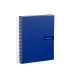 Cuaderno espiral liderpapel a4 micro crafty tapa forrada 120h 90 gr cuadro 5 mm 5 bandas 4 colores color azul