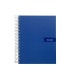 Cuaderno espiral liderpapel a4 micro crafty tapa forrada 120h 90 gr cuadro 5 mm 5 bandas 4 colores color azul