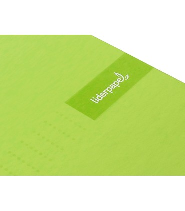 Cuaderno espiral liderpapel a4 micro crafty tapa forrada 120h 90 gr cuadro 5 mm 5 bandas 4 colores color verde