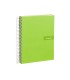 Cuaderno espiral liderpapel a4 micro crafty tapa forrada 120h 90 gr cuadro 5 mm 5 bandas 4 colores color verde