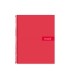 Cuaderno espiral liderpapel a4 micro crafty tapa forrada 120h 90 gr cuadro 5 mm 5 bandas 4 colores color rojo