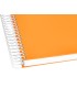 Cuaderno espiral liderpapel a4 micro crafty tapa forrada 120h 90 gr cuadro 5 mm 5 bandas 4 colores color naranja