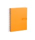 Cuaderno espiral liderpapel a4 micro crafty tapa forrada 120h 90 gr cuadro 5 mm 5 bandas 4 colores color naranja