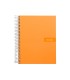 Cuaderno espiral liderpapel a4 micro crafty tapa forrada 120h 90 gr cuadro 5 mm 5 bandas 4 colores color naranja