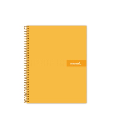 Cuaderno espiral liderpapel a4 micro crafty tapa forrada 120h 90 gr cuadro 5 mm 5 bandas 4 colores color naranja