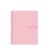 Cuaderno espiral liderpapel a4 crafty tapa forrada 80h 90 gr cuadro 4mm con margen color rosa