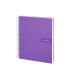 Cuaderno espiral liderpapel a4 crafty tapa forrada 80h 90 gr cuadro 4mm con margen color violeta