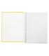 Cuaderno espiral liderpapel a4 crafty tapa forrada 80h 90 gr cuadro 4mm con margen color amarillo