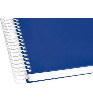 Cuaderno espiral liderpapel a4 crafty tapa forrada 80h 90 gr cuadro 4mm con margen color azul marino