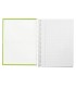 Cuaderno espiral liderpapel a4 crafty tapa forrada 80h 90 gr cuadro 4mm con margen color verde