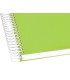 Cuaderno espiral liderpapel a4 crafty tapa forrada 80h 90 gr cuadro 4mm con margen color verde