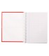 Cuaderno espiral liderpapel a4 crafty tapa forrada 80h 90 gr cuadro 4mm con margen color roja