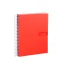 Cuaderno espiral liderpapel a4 crafty tapa forrada 80h 90 gr cuadro 4mm con margen color roja