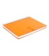 Cuaderno espiral liderpapel a4 crafty tapa forrada 80h 90 gr cuadro 4mm con margen color naranja