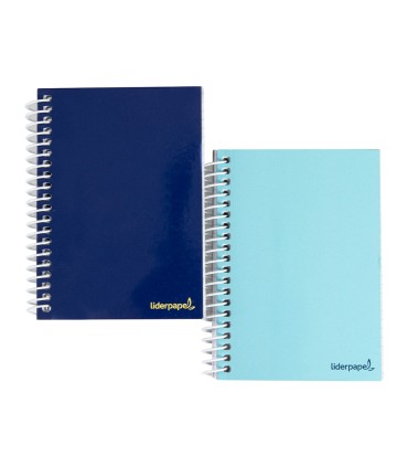 Cuaderno espiral liderpapel bolsillo doceavo smart tapa blanda 80h 60gr cuadro 4mm colores surtidos