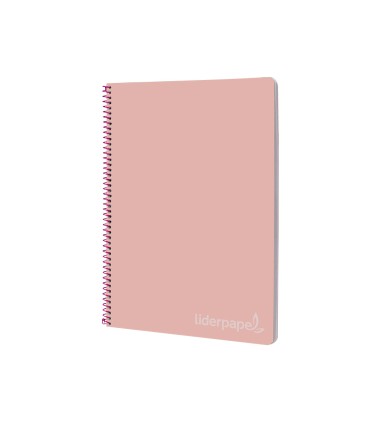 Cuaderno espiral liderpapel folio witty tapa dura 80h 75gr cuadro 4mm con margen color rosa