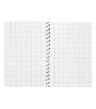 Cuaderno espiral liderpapel folio witty tapa dura 80h 75gr cuadro 4mm con margen color negro