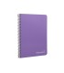 Cuaderno espiral liderpapel cuarto witty tapa dura 80h 75gr cuadro 4mm con margen color violeta