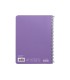 Cuaderno espiral liderpapel cuarto witty tapa dura 80h 75gr cuadro 4mm con margen color violeta