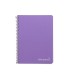 Cuaderno espiral liderpapel cuarto witty tapa dura 80h 75gr cuadro 4mm con margen color violeta