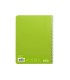 Cuaderno espiral liderpapel cuarto witty tapa dura 80h 75gr cuadro 4mm con margen color verde